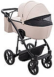 Коляска універсальна 2в1 Adamex Mobi Air Thermo New ECO SA-7 (сумка, кошик, чохол на ніжки) Бежева, фото 5