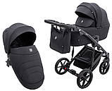 Коляска універсальна 2в1 Adamex Mobi Air Thermo New Lux TK-53 (сумка, кошик, чохол на ніжки) Чорна, фото 2