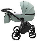 Коляска універсальна 2в1 Adamex Nola Eco SA-20 (сумка, кошик, чохол на ніжки) Нефрит, фото 4