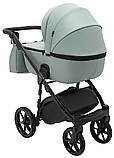Коляска універсальна 2в1 Adamex Nola Eco SA-20 (сумка, кошик, чохол на ніжки) Нефрит, фото 5