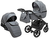 Коляска універсальна 2в1 Adamex Nola Eco SA-32 (сумка, кошик, чохол на ніжки) Сіра, фото 2
