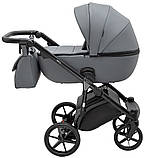 Коляска універсальна 2в1 Adamex Nola Eco SA-32 (сумка, кошик, чохол на ніжки) Сіра, фото 3