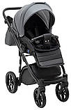 Коляска універсальна 2в1 Adamex Nola Eco SA-32 (сумка, кошик, чохол на ніжки) Сіра, фото 8