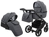 Коляска універсальна 2в1 Adamex Nola Eco SA-5 (сумка, кошик, чохол на ніжки) Графіт, фото 2