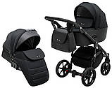 Коляска універсальна 2в1 Adamex Nola PS-1 (сумка, кошик, чохол на ніжки) Чорна, фото 2