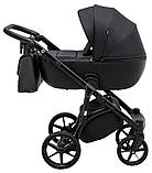 Коляска універсальна 2в1 Adamex Nola PS-1 (сумка, кошик, чохол на ніжки) Чорна, фото 3