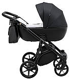 Коляска універсальна 2в1 Adamex Nola PS-1 (сумка, кошик, чохол на ніжки) Чорна, фото 4