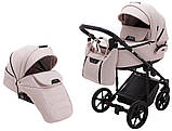 Коляска універсальна 2в1 Adamex Porto Light ECO SA-15 (сумка, кошик, чохол на ніжки) Рожева, фото 2