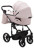 Коляска універсальна 2в1 Adamex Porto Light ECO SA-15 (сумка, кошик, чохол на ніжки) Рожева, фото 4