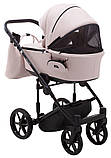 Коляска універсальна 2в1 Adamex Porto Light ECO SA-15 (сумка, кошик, чохол на ніжки) Рожева, фото 5