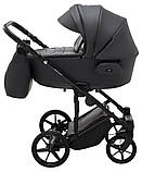 Коляска універсальна 2в1 Adamex Porto Light ECO SA-5 (сумка, кошик, чохол на ніжки) Графіт, фото 3