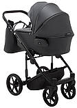 Коляска універсальна 2в1 Adamex Porto Light ECO SA-5 (сумка, кошик, чохол на ніжки) Графіт, фото 4