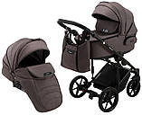 Коляска універсальна 2в1 Adamex Porto Light Tip TK-21 (сумка, кошик, чохол на ніжки) Коричнева, фото 2