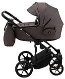 Коляска універсальна 2в1 Adamex Porto Light Tip TK-21 (сумка, кошик, чохол на ніжки) Коричнева, фото 3
