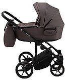 Коляска універсальна 2в1 Adamex Porto Light Tip TK-21 (сумка, кошик, чохол на ніжки) Коричнева, фото 4