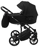 Коляска універсальна 2в1 Adamex Porto Light Tip TK-53 (сумка, кошик, чохол на ніжки) Чорна, фото 3