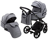 Коляска універсальна 2в1 Adamex Porto Light Tip TK-60 (сумка, кошик, чохол на ніжки) Темно-сіра, фото 2