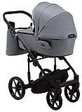 Коляска універсальна 2в1 Adamex Porto Light Tip TK-60 (сумка, кошик, чохол на ніжки) Темно-сіра, фото 5