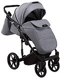 Коляска універсальна 2в1 Adamex Porto Light Tip TK-60 (сумка, кошик, чохол на ніжки) Темно-сіра, фото 7