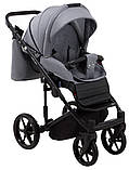 Коляска універсальна 2в1 Adamex Porto Light Tip TK-60 (сумка, кошик, чохол на ніжки) Темно-сіра, фото 8
