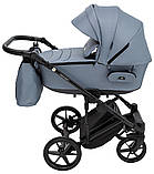 Коляска універсальна 2в1 Adamex Porto Light Tip TK-60/С (сумка, кошик, чохол на ніжки) Темно-сіра, фото 3