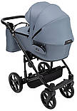 Коляска універсальна 2в1 Adamex Porto Light Tip TK-60/С (сумка, кошик, чохол на ніжки) Темно-сіра, фото 4