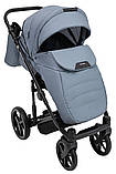 Коляска універсальна 2в1 Adamex Porto Light Tip TK-60/С (сумка, кошик, чохол на ніжки) Темно-сіра, фото 6
