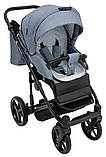 Коляска універсальна 2в1 Adamex Porto Light Tip TK-60/С (сумка, кошик, чохол на ніжки) Темно-сіра, фото 7