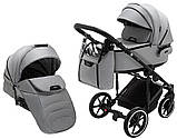 Коляска універсальна 2в1 Adamex Porto Light Tip TK-83 (сумка, кошик, чохол на ніжки) Сіра, фото 3