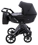 Коляска універсальна 2в1 Bair Kiwi Plus ECO BKP-15 (москітна сітка, сумка, дощовик) Чорна, фото 3