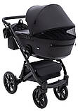 Коляска універсальна 2в1 Bair Kiwi Plus ECO BKP-15 (москітна сітка, сумка, дощовик) Чорна, фото 5
