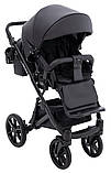 Коляска універсальна 2в1 Bair Kiwi Plus ECO BKP-15 (москітна сітка, сумка, дощовик) Чорна, фото 9