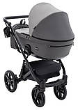 Коляска універсальна 2в1 Bair Kiwi Plus ECO BKP-21/15 (москітна сітка, козирок від сонця, дощовик) Сіра, фото 4