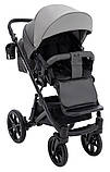 Коляска універсальна 2в1 Bair Kiwi Plus ECO BKP-21/15 (москітна сітка, козирок від сонця, дощовик) Сіра, фото 9