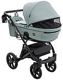 Коляска універсальна 2в1 Bair Kiwi Plus ECO BKP-26 (москітна сітка, козирок від сонця, дощовик) Нефритова, фото 5