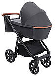Коляска універсальна 2в1 Bair Palermo BP-01 (чохол на ніжки, кошик, сумка, підсклянник) Чорна, фото 4
