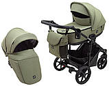 Коляска універсальна 2в1 Bair Ultra Soft U-816 (дощовик, москітна сітка, підсклянник, кошик) Оливкова, фото 2