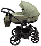 Коляска універсальна 2в1 Bair Ultra Soft U-816 (дощовик, москітна сітка, підсклянник, кошик) Оливкова, фото 3