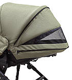 Коляска універсальна 2в1 Bair Ultra Soft U-816 (дощовик, москітна сітка, підсклянник, кошик) Оливкова, фото 8
