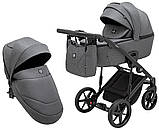Коляска універсальна 2в1 Adamex Mobi Air Thermo New TIP TK-57 (сумка, кошик, чохол на ніжки) Графіт, фото 2