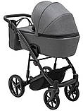 Коляска універсальна 2в1 Adamex Mobi Air Thermo New TIP TK-57 (сумка, кошик, чохол на ніжки) Графіт, фото 4