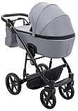 Коляска універсальна 2в1 Adamex Mobi Air Thermo New TIP TK-60 (сумка, кошик, чохол на ніжки) Сіра, фото 4