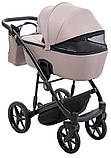 Коляска універсальна 2в1 Adamex Mobi Air Thermo New TIP TK-72 (сумка, кошик, чохол на ніжки) Капучино, фото 5