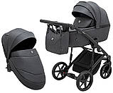 Коляска універсальна 2в1 Adamex Mobi Air Thermo New TIP TK-79 (сумка, кошик, чохол на ніжки) Графіт, фото 2