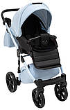Коляска універсальна 2в1 Adamex Nola Natura 1 Sky (сумка, кошик, чохол на ніжки) Блакитна, фото 8