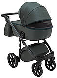 Коляска універсальна 2в1 Adamex Nola Natura 12 forest (сумка, кошик, чохол на ніжки) Зелена, фото 6