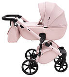 Коляска універсальна 2в1 Adamex Nola Natura 2 rose (сумка, кошик, чохол на ніжки) Рожева, фото 3