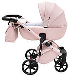 Коляска універсальна 2в1 Adamex Nola Natura 2 rose (сумка, кошик, чохол на ніжки) Рожева, фото 4