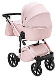 Коляска універсальна 2в1 Adamex Nola Natura 2 rose (сумка, кошик, чохол на ніжки) Рожева, фото 5