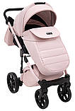 Коляска універсальна 2в1 Adamex Nola Natura 2 rose (сумка, кошик, чохол на ніжки) Рожева, фото 7
